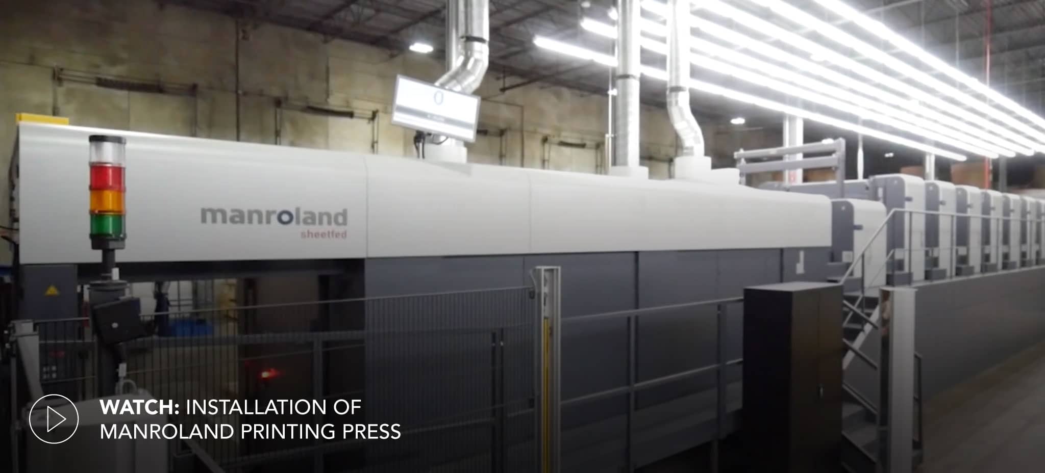 Watch: Installation of Manroland priniting press
